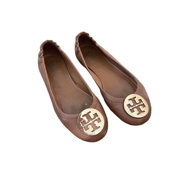 British tan Tory Burch flats size 7.5 - Picture 1 of 10